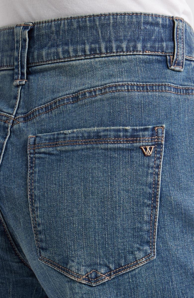 Wit & Wisdom High Waist Relaxed Denim Shorts, Alternate, color,