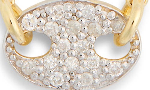 Meshmerise Pavé Diamond Pendant Necklace In Yellow Gold