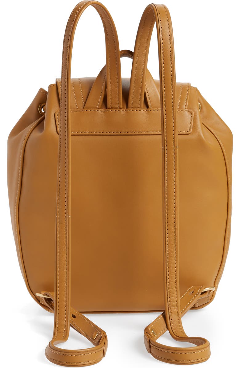 Longchamp Cavalcade Leather Backpack, Alternate, color, Natural