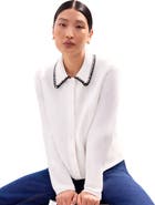 Ro&Zo Long Sleeve Stitch Collar Cardigan