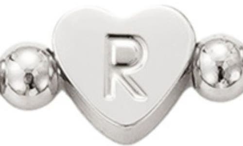 Adornia Beaded Initial Charm Bracelet Set In Silver