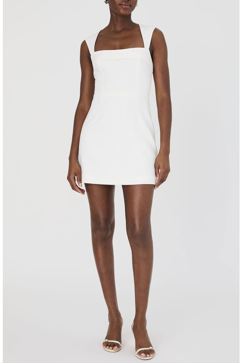 Whisper Square Neck Minidress, Main, color, SUMMER WHITE