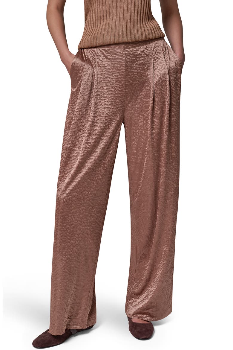Crinkled Wide Leg Pants, Main, color, CAMEL