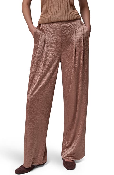 Crinkled Wide Leg Pants