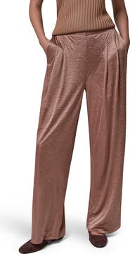 Donna Karan New York Crinkled Wide Leg Pants