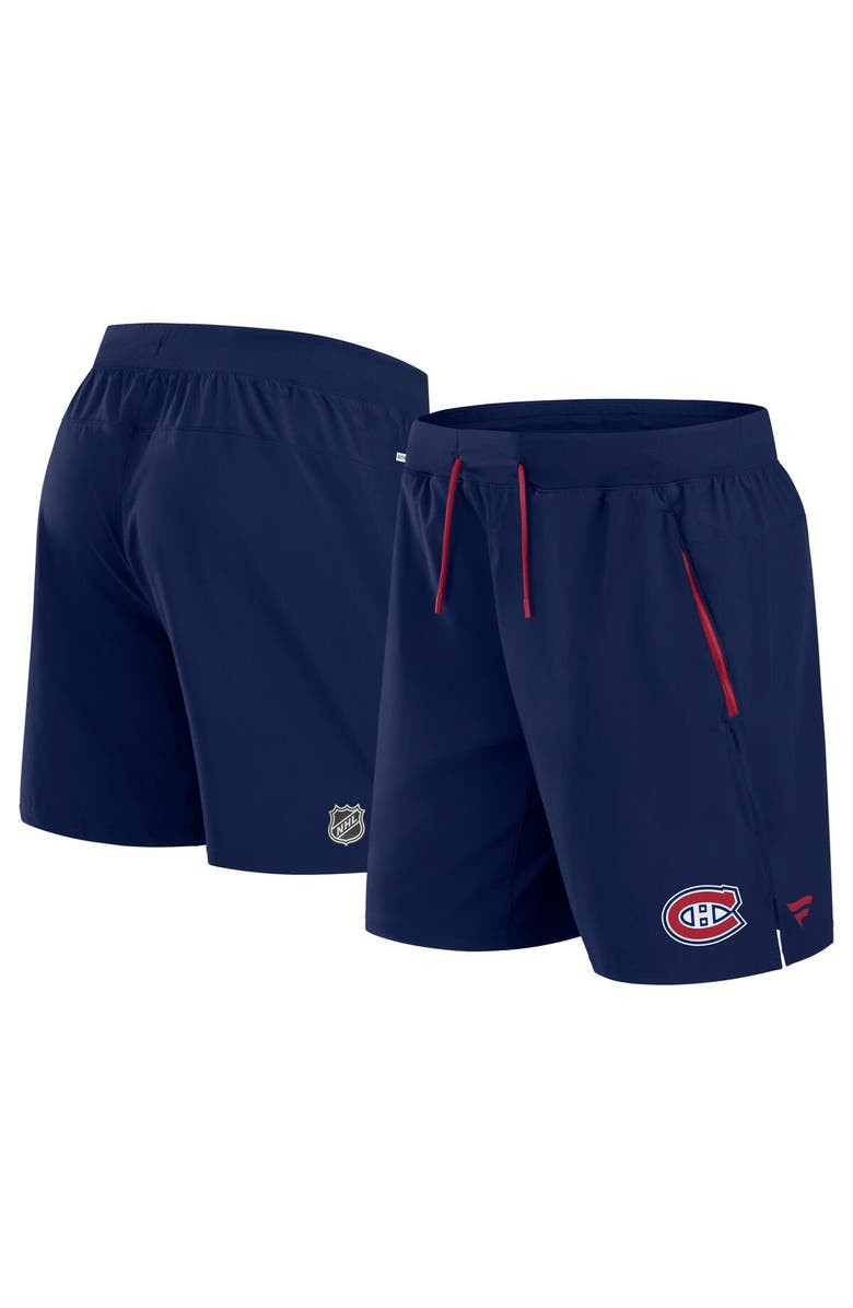 FANATICS Men's Fanatics Navy Montreal Canadiens Authentic Pro Rink Performance Shorts, Alternate, color, Navy