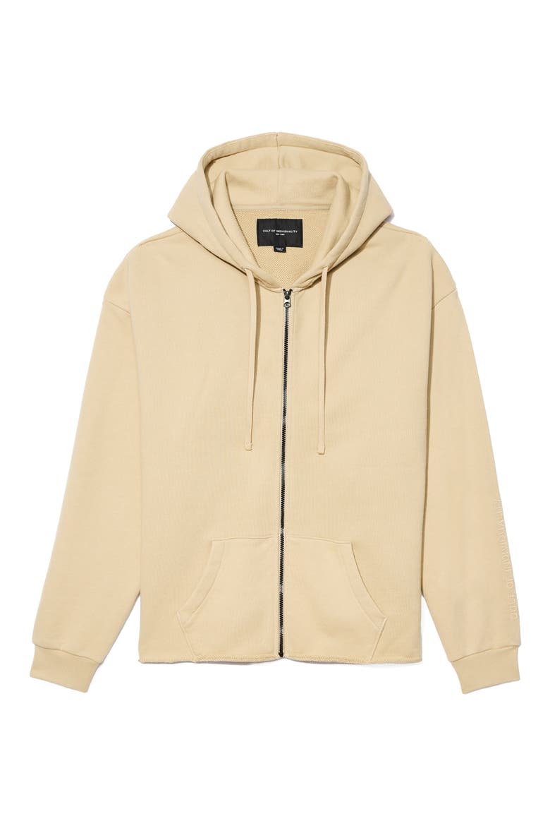 620-Gram French Terry Full Zip Hoodie, Main, color, CREAM