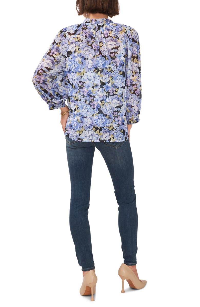 Vince Camuto Floral Print Balloon Sleeve Blouse, Alternate, color,