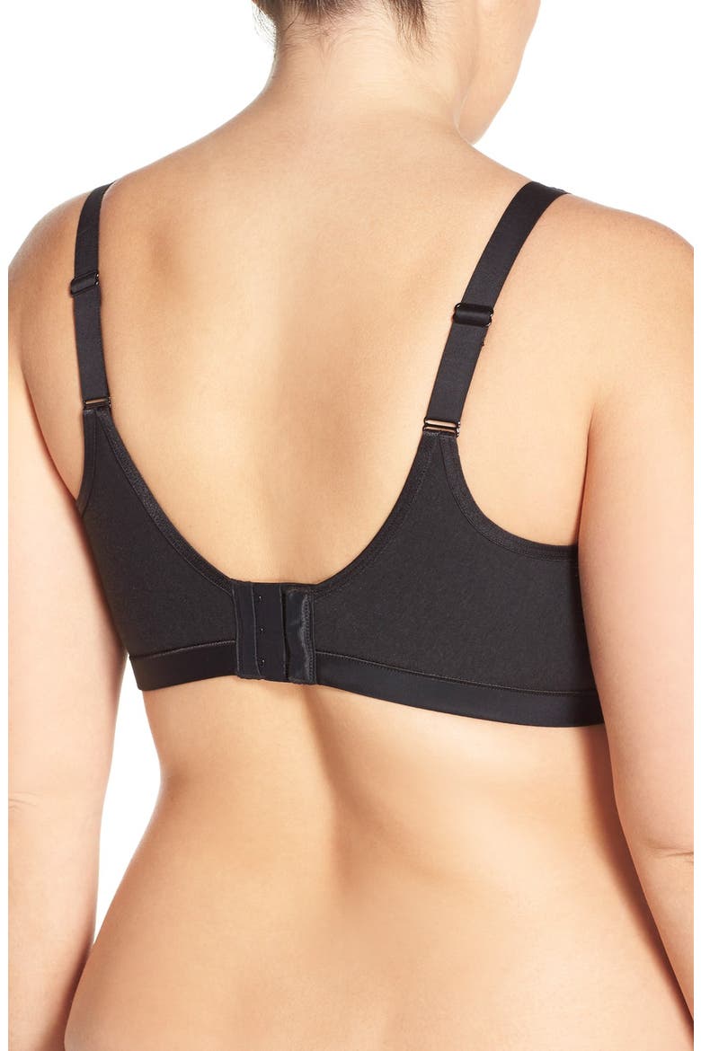 Lace Trim Wireless Bra, Alternate, color, BLACK