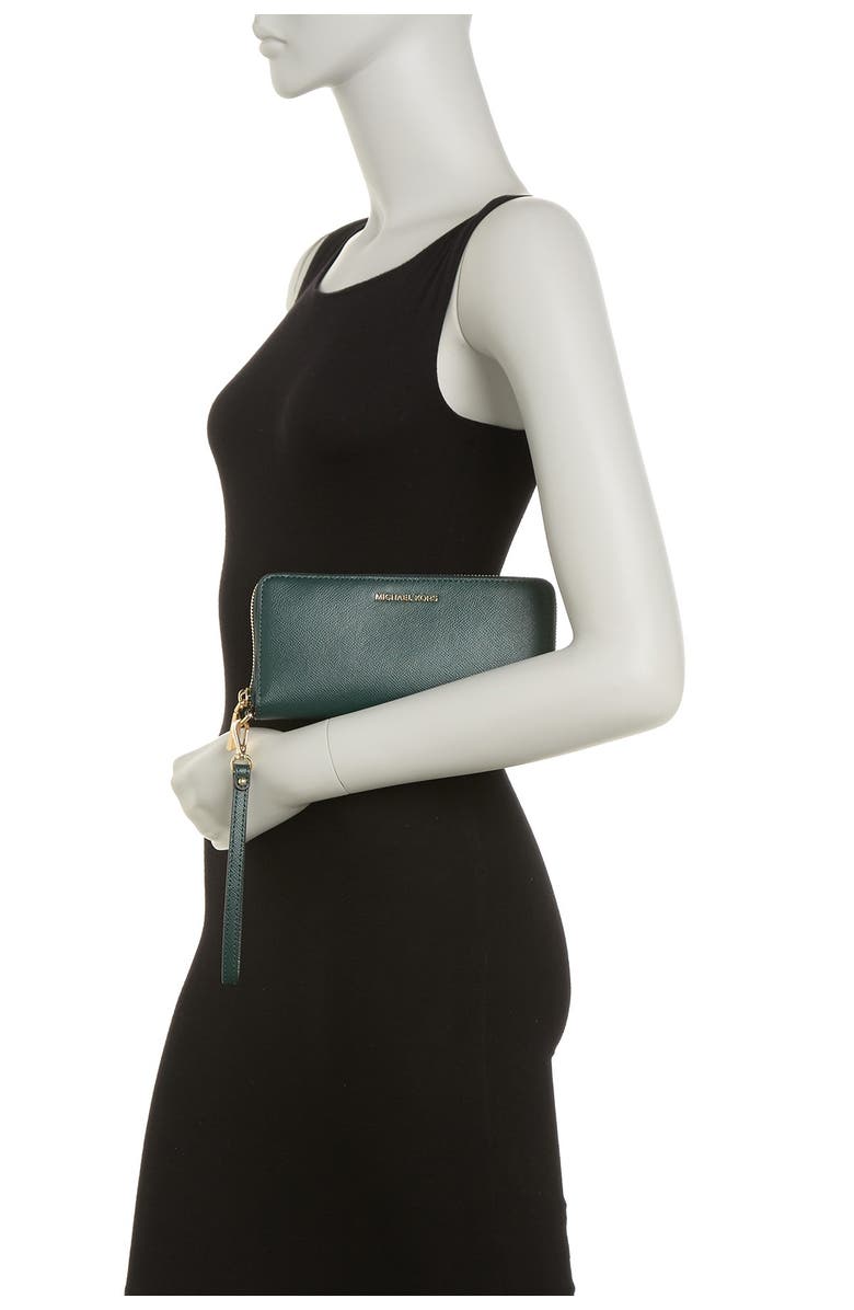 MICHAEL Michael Kors 'Jet Set' Leather Travel Wallet, Main, color,