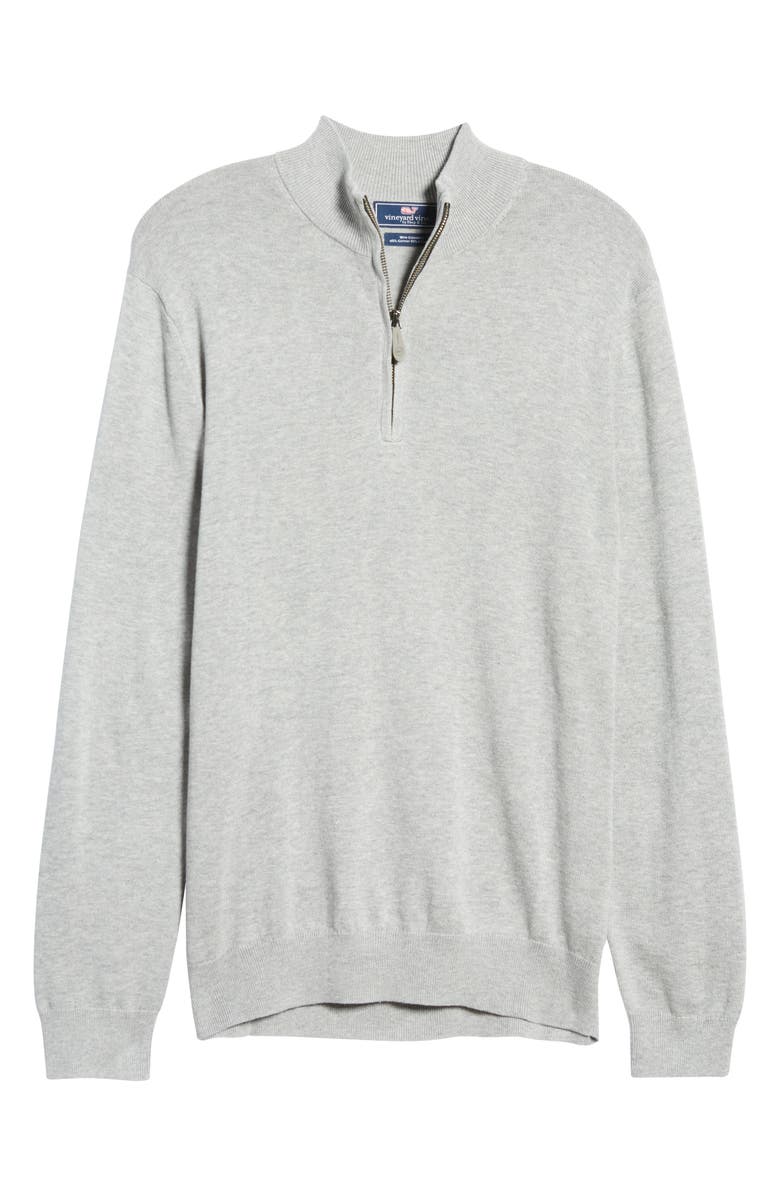 vineyard vines Men's Thaxter Cotton & Cashmere Quarter Zip Pullover, Alternate, color, 