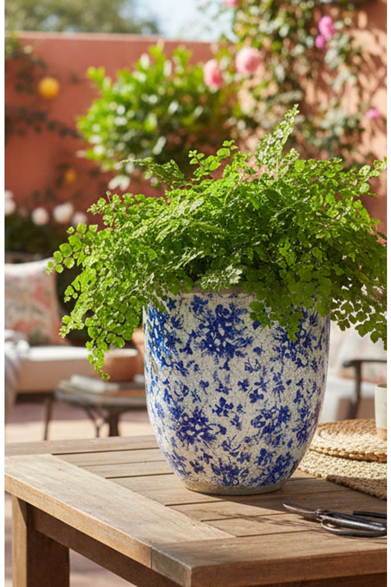 Lilibeth Tall Planter, Alternate, color, BLUE