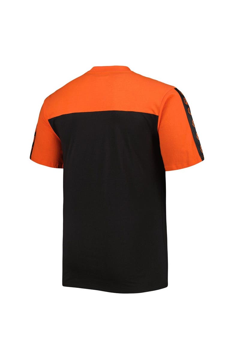PROFILE Men's Orange/Black Baltimore Orioles Big & Tall Yoke Knit T-Shirt, Alternate, color, Orange