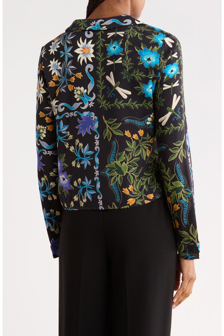 Cropped Utility Top, Alternate, color, BLACK MULTI FLORAL LEAF