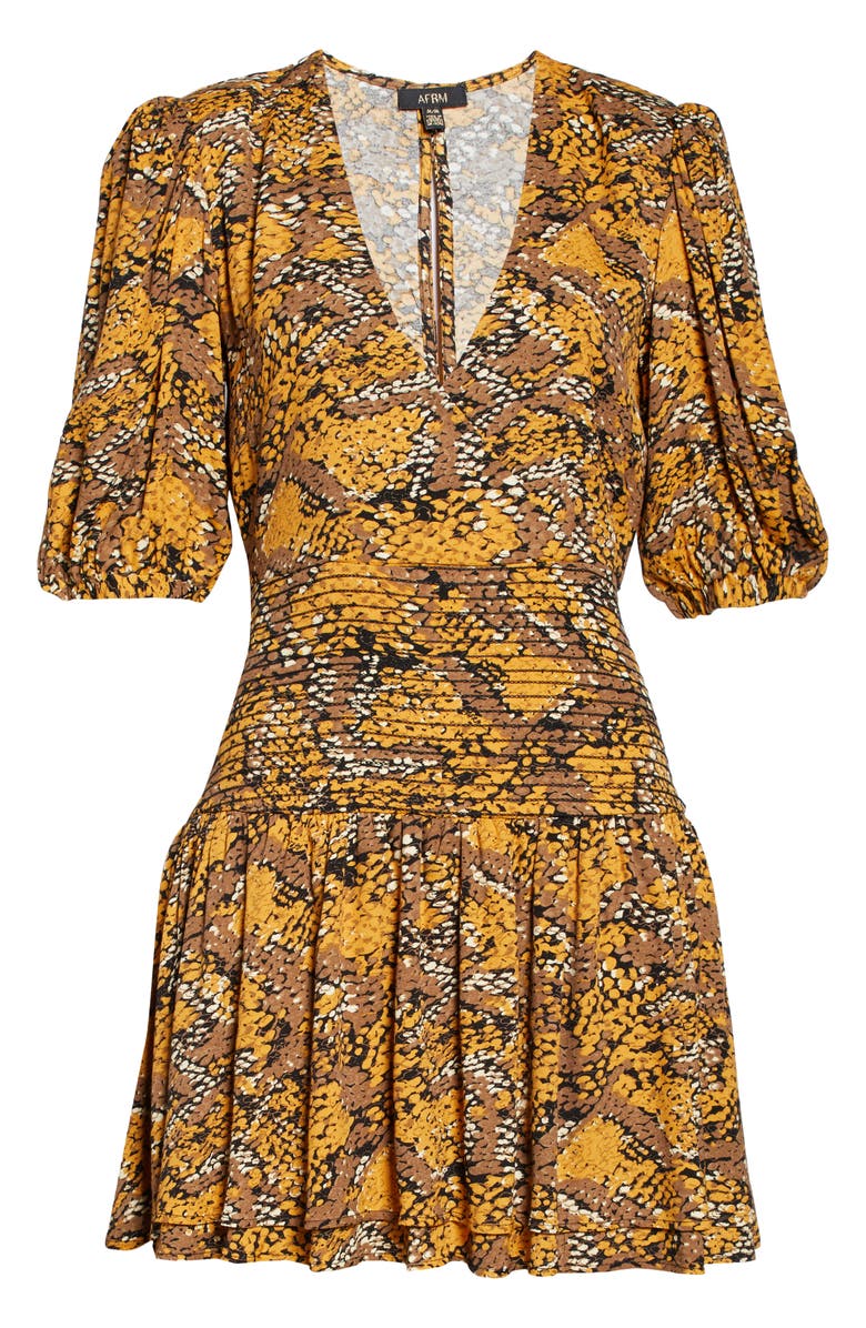 AFRM Camilla Floral Print Minidress, Alternate, color, 