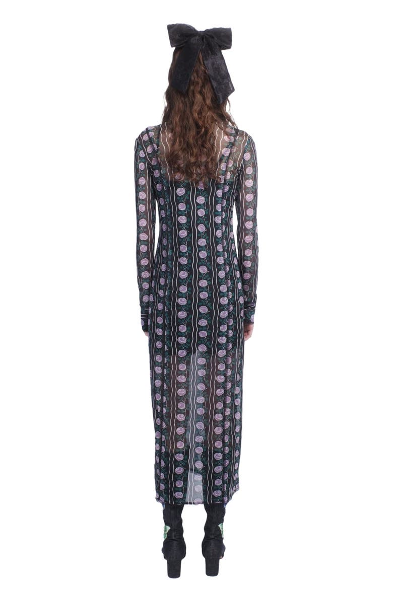 Anna Sui Rosetti Mesh Maxi Dress, Alternate, color, 