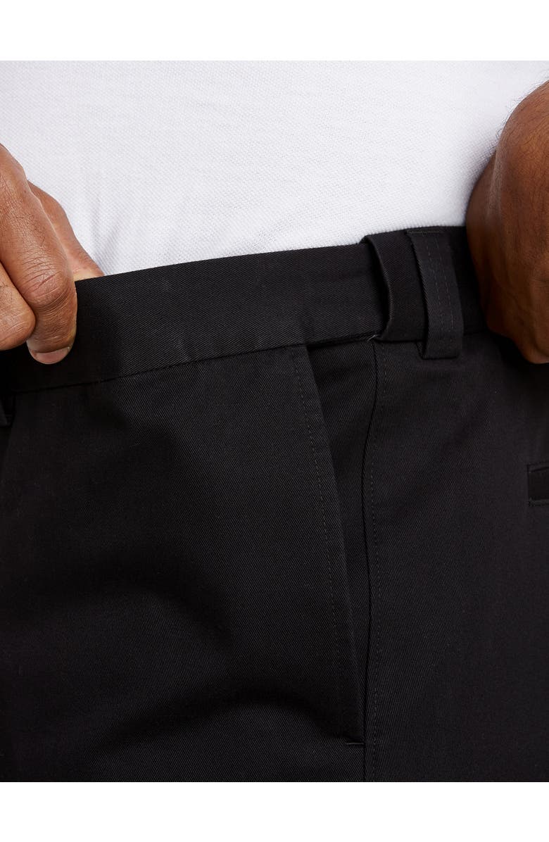 B+T Essentials Big & Tall Flat-Front Twill Pants, Alternate, color, Black