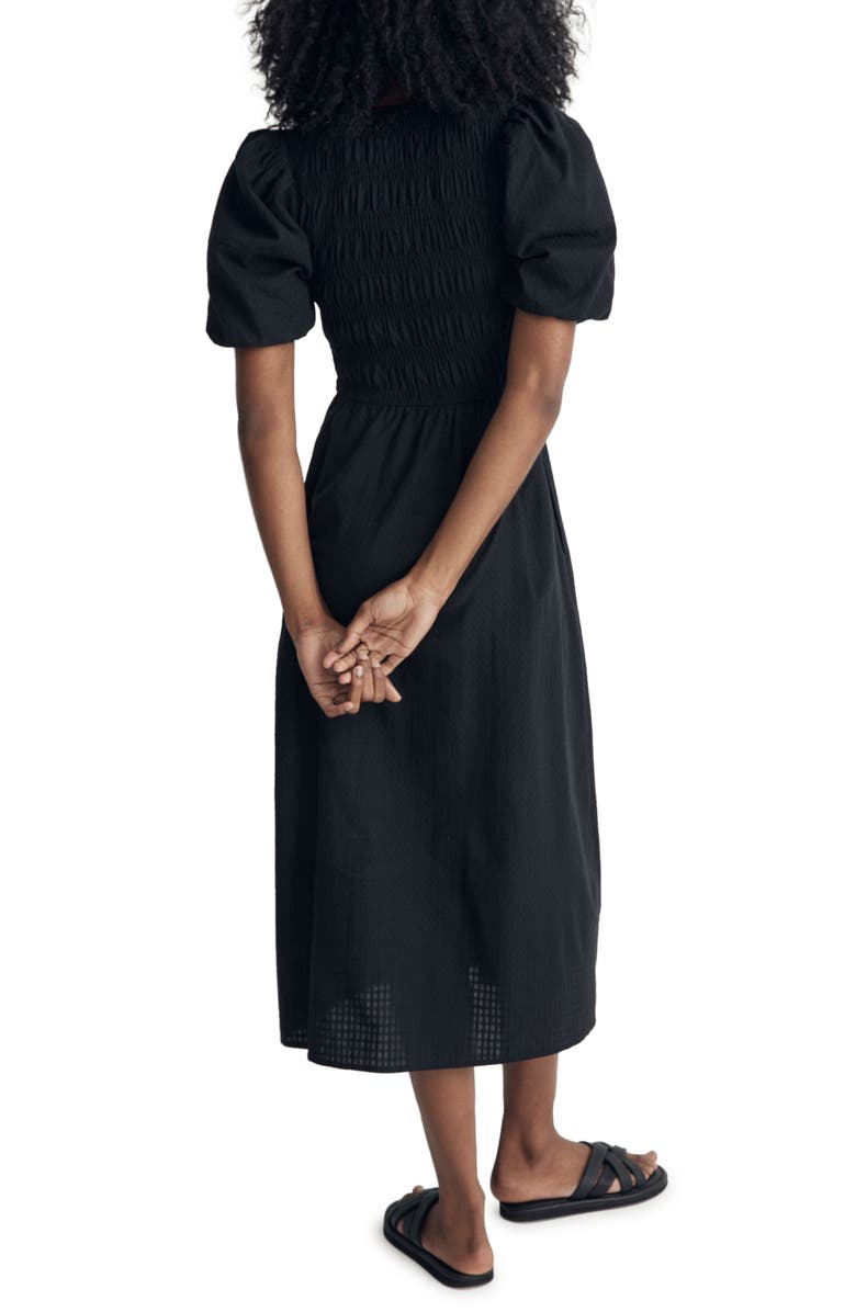 Madewell Lucie Puff Sleeve Midi Dress, Alternate, color,