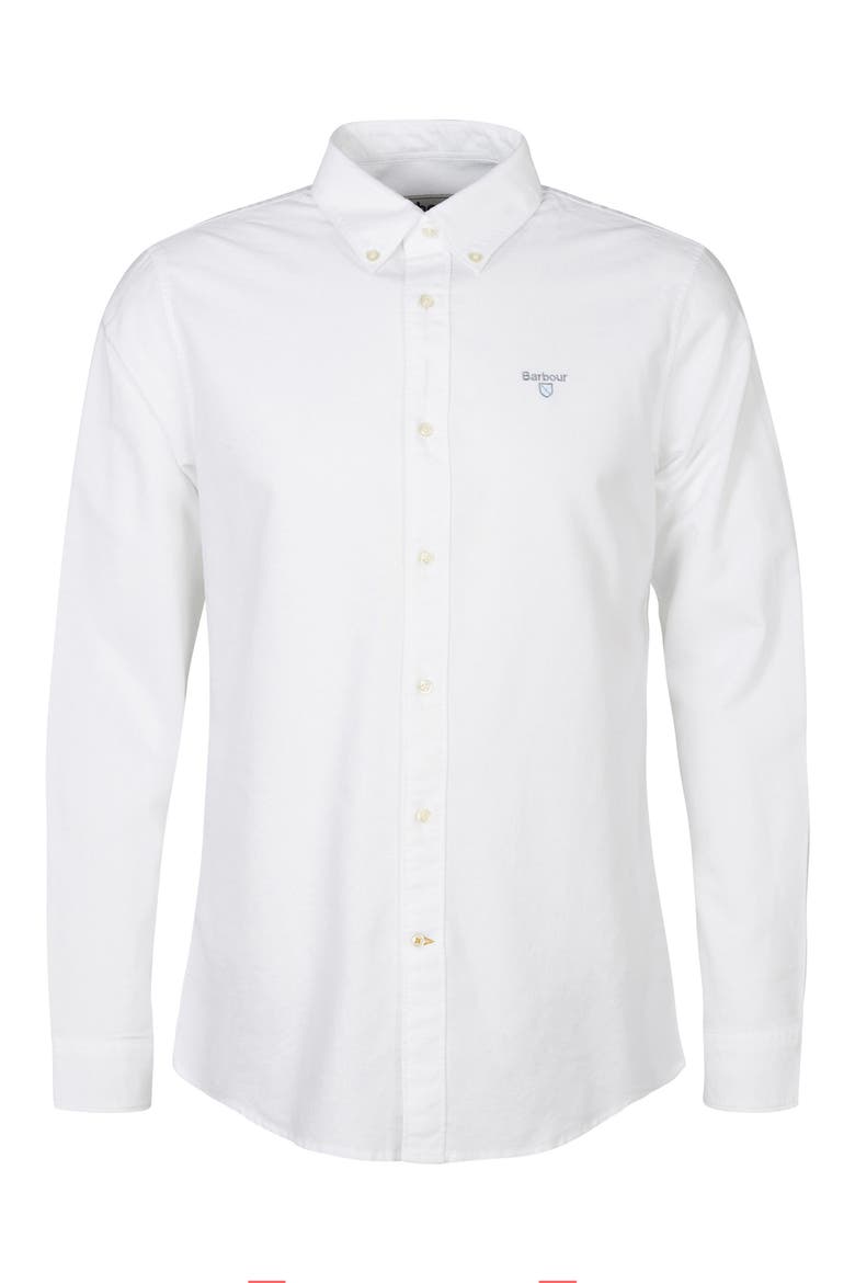 Oxtown Tailored Fit Cotton Button-Down Shirt, Alternate, color, WHITE