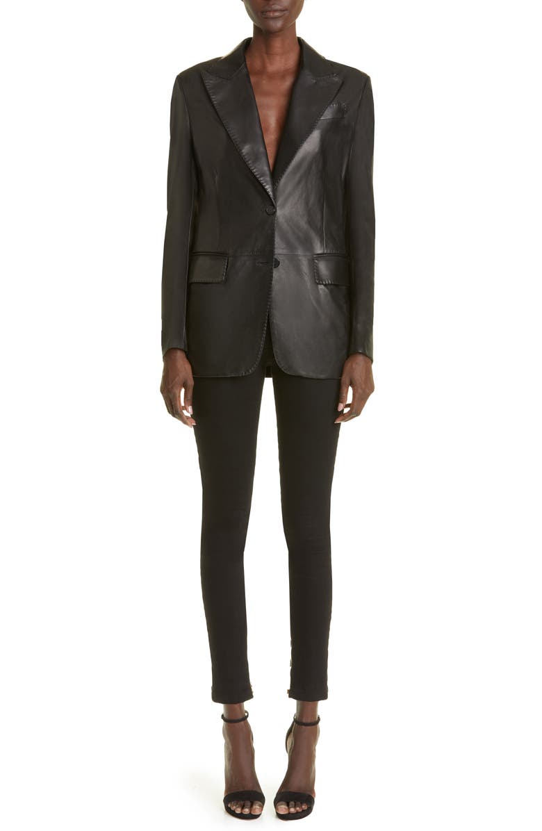 TOM FORD Zip Detail Skinny Ankle Jeans, Alternate, color, 