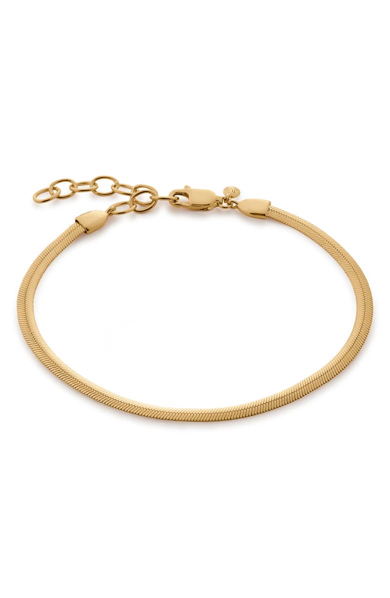 Monica Vinader Snake Chain Bracelet, Main, color, 18Ct Gold Vermeil / Diamond