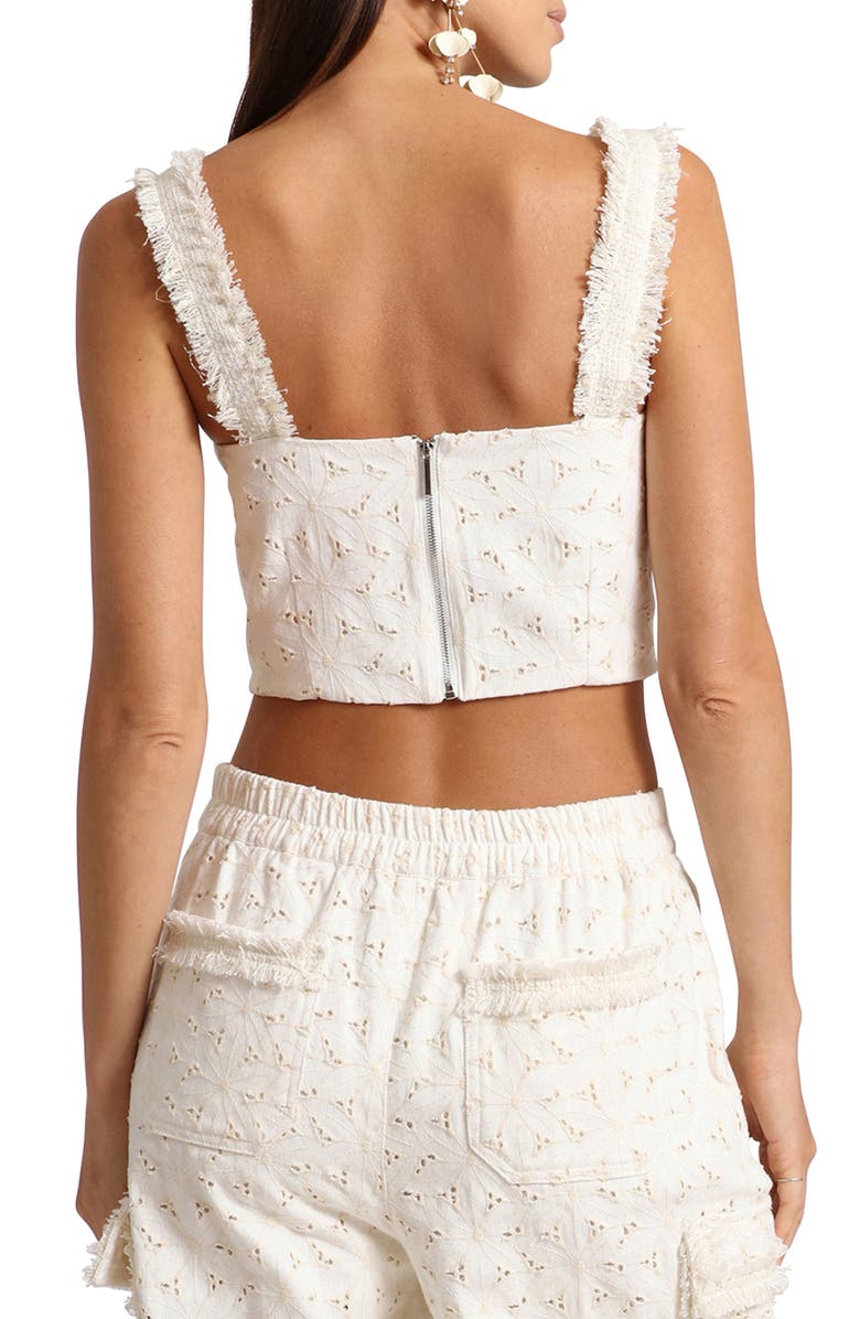 Avec Les Filles Eyelet Embroidered Crop Top, Alternate, color, 