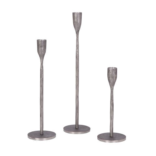 Cg Hunter Charlotte Candleholders In Gray
