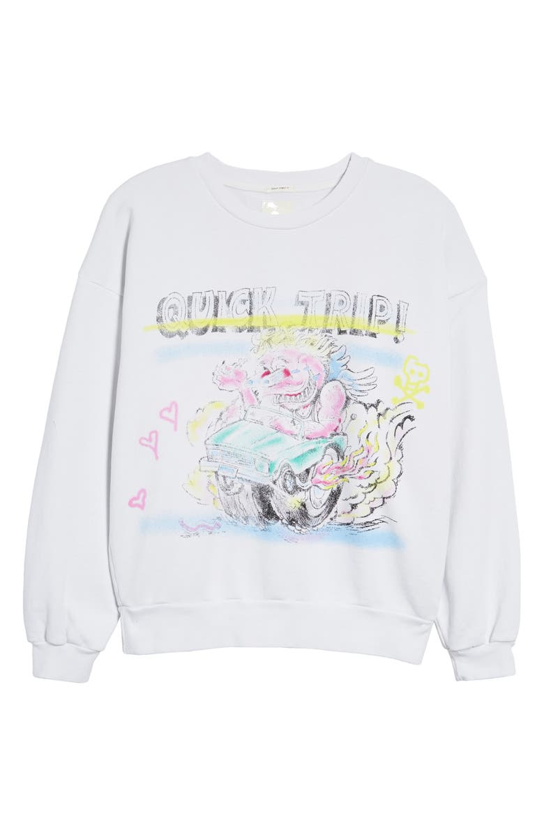 MOTHER The Drop Square Stargazer Cotton Graphic Sweatshirt, Alternate, color, 