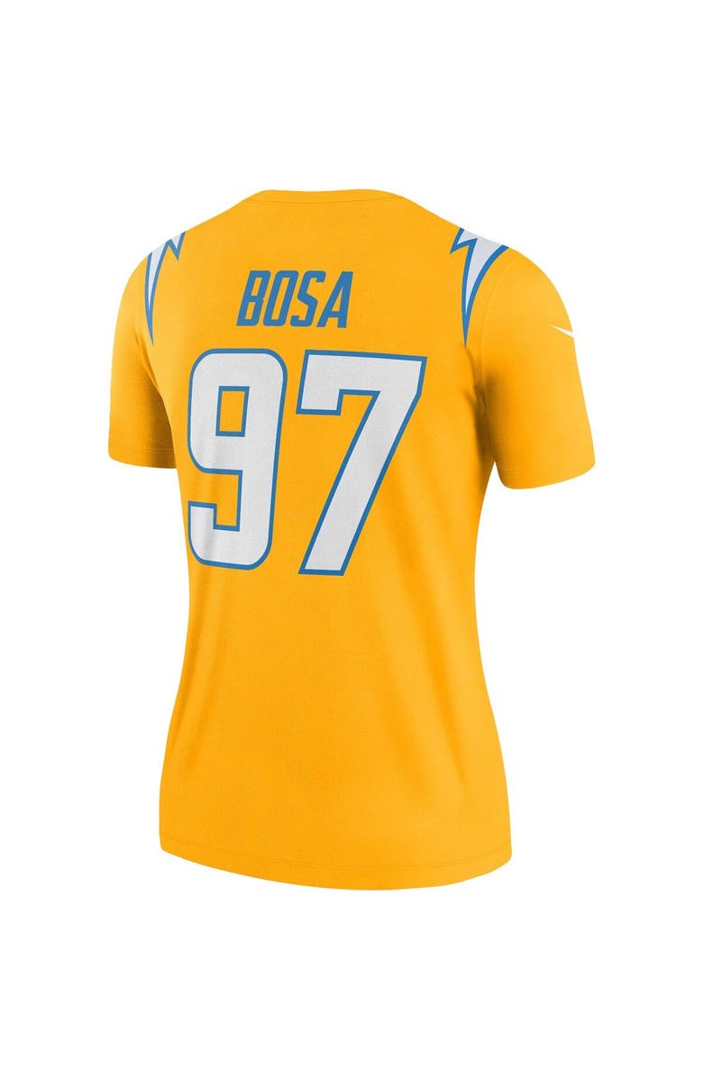 Nike Women's Nike Joey Bosa Gold Los Angeles Chargers Inverted Legend Jersey, Alternate, color, 