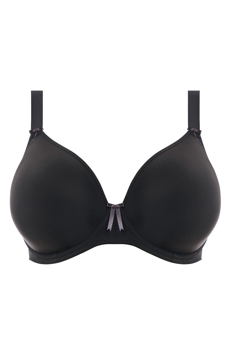 Elomi Bijou Full Figure Underwire Plunge Bra, Alternate, color, Black