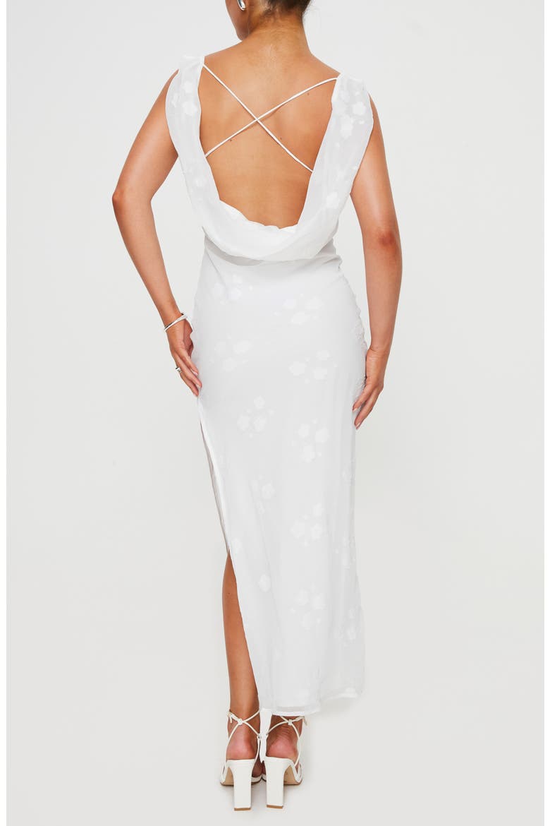 Contessa Cowl Neck Maxi Dress, Alternate, color, WHITE