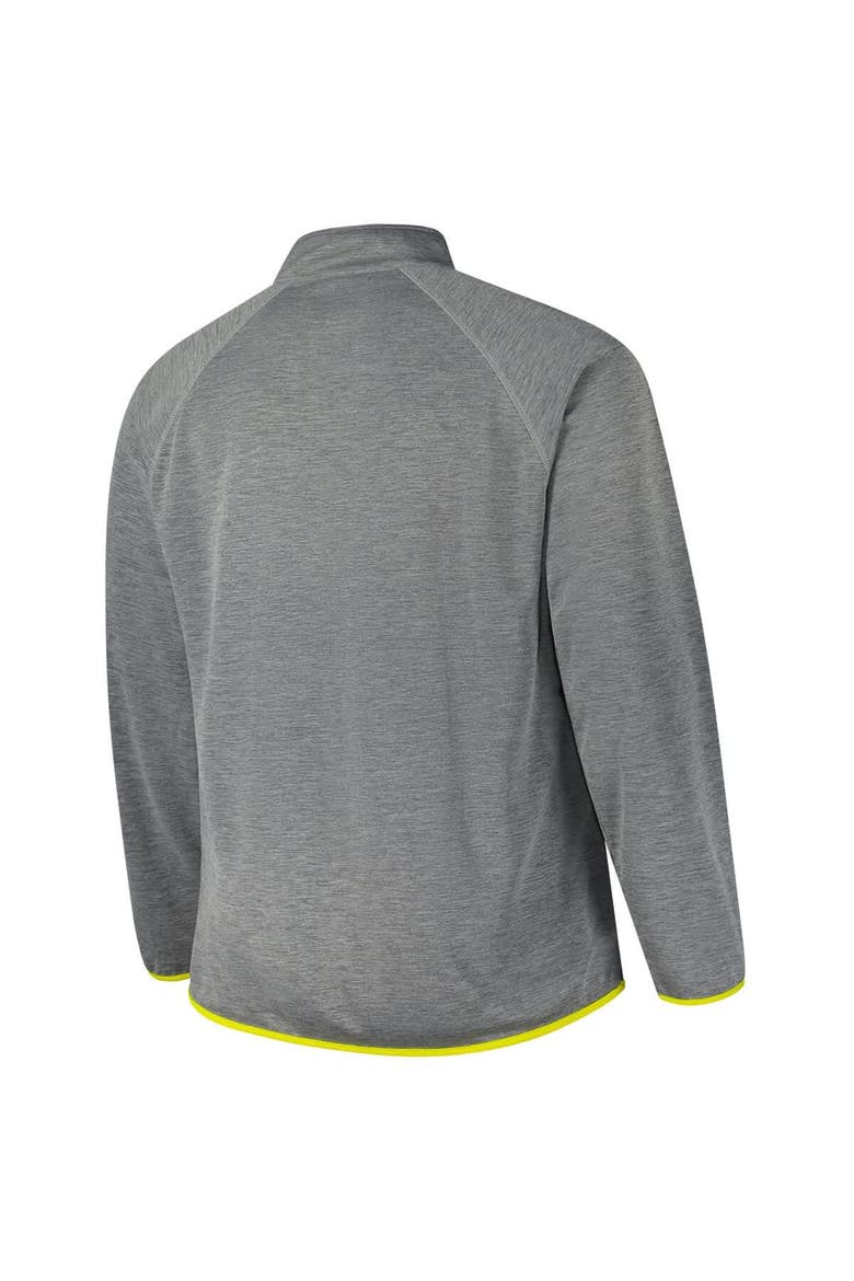 Men's Fanatics Charcoal Michigan Wolverines Raglan Big &Tall Quarter-Zip Top, Alternate, color, Charcoal