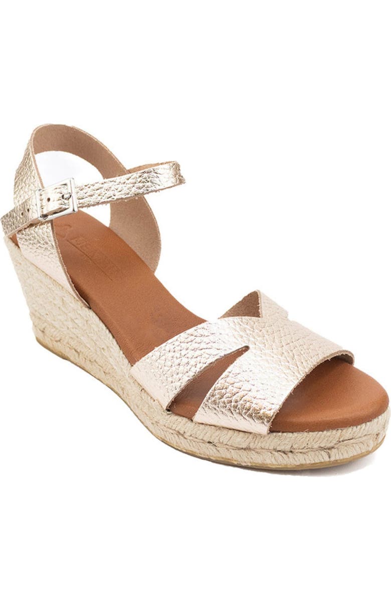 Menina Step Martell V-Strap Espadrille, Alternate, color, Champagne