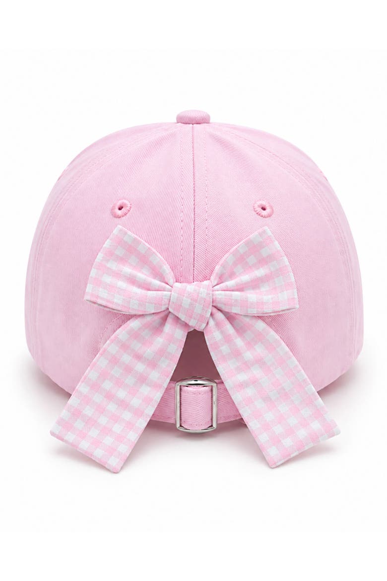 Jack-O-Lantern Bow Baseball Hat, Alternate, color, Pink