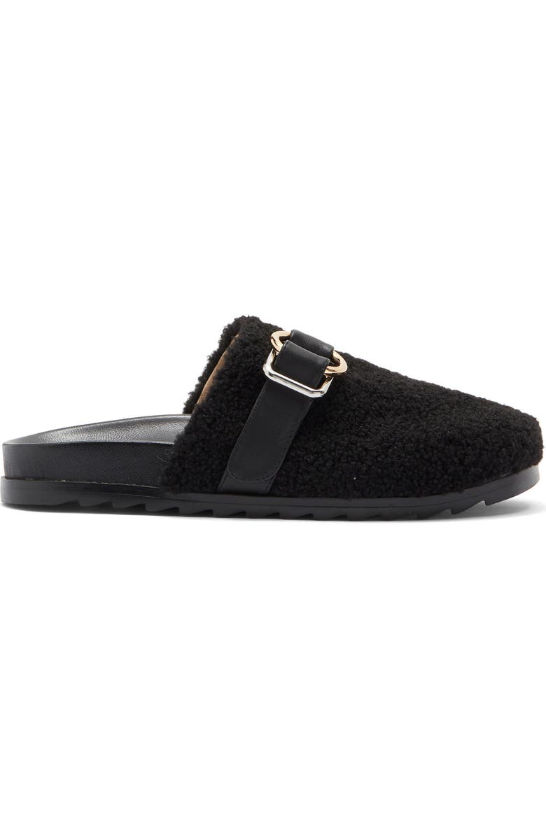 JSlides Rosie Faux Shearling Mule, Alternate, color, Black