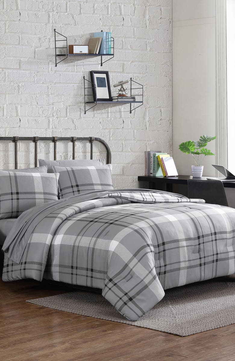 Perry Ellis Peri 5-Piece Twin/Twin XL Comforter Set, Alternate, color, Gray