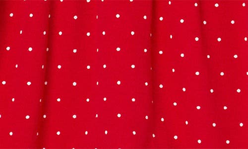 Little Me Dainty Trees Cotton Footie & Headband Set In Red