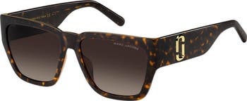 57mm Gradient Square Sunglasses