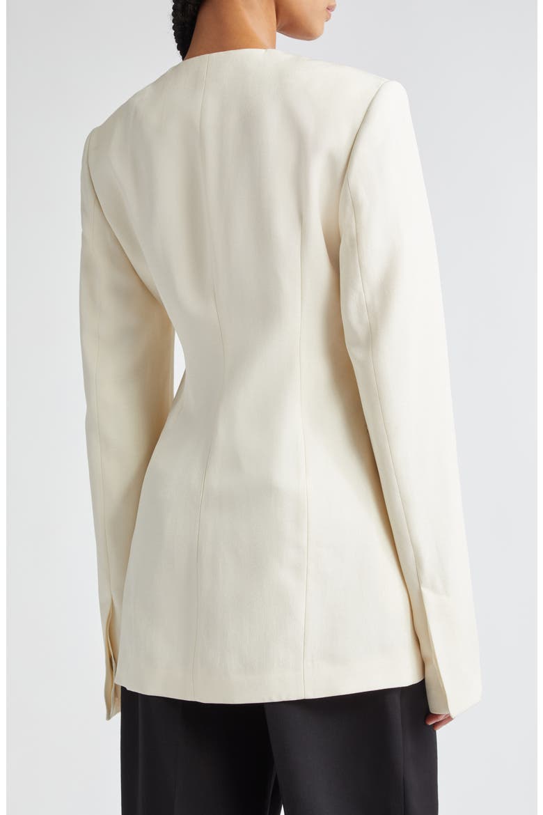 Collarless Blazer, Alternate, color, ECRU