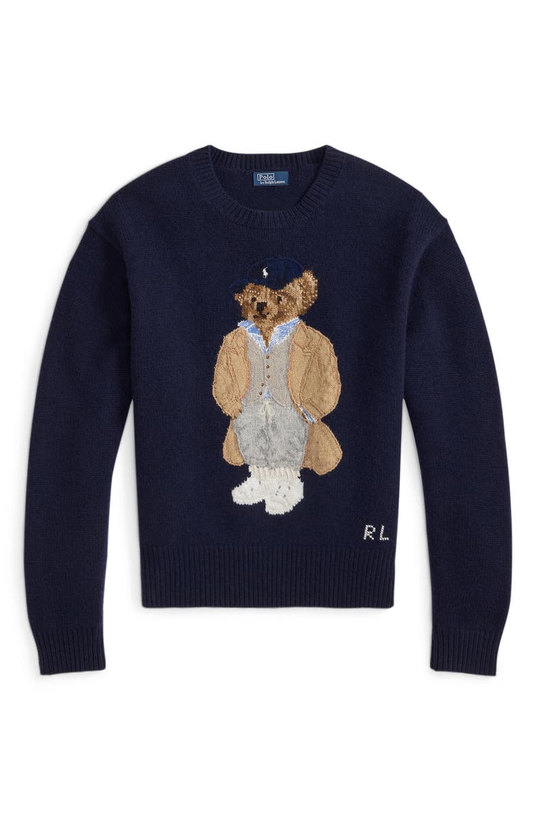 Polo Ralph Lauren Polo Bear Wool & Cashmere Crewneck Sweater, Alternate, color,