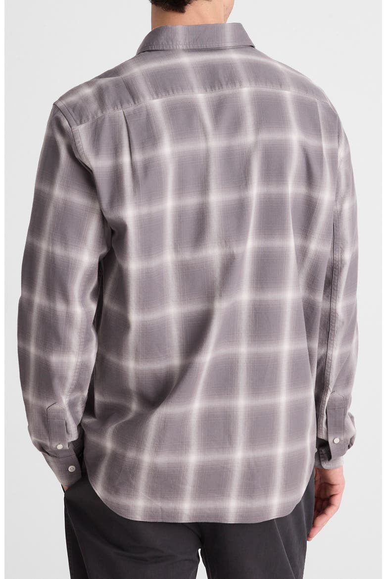 Plaid Patch Pocket Button-Up Shirt, Alternate, color, OMBRE FADE PLAID