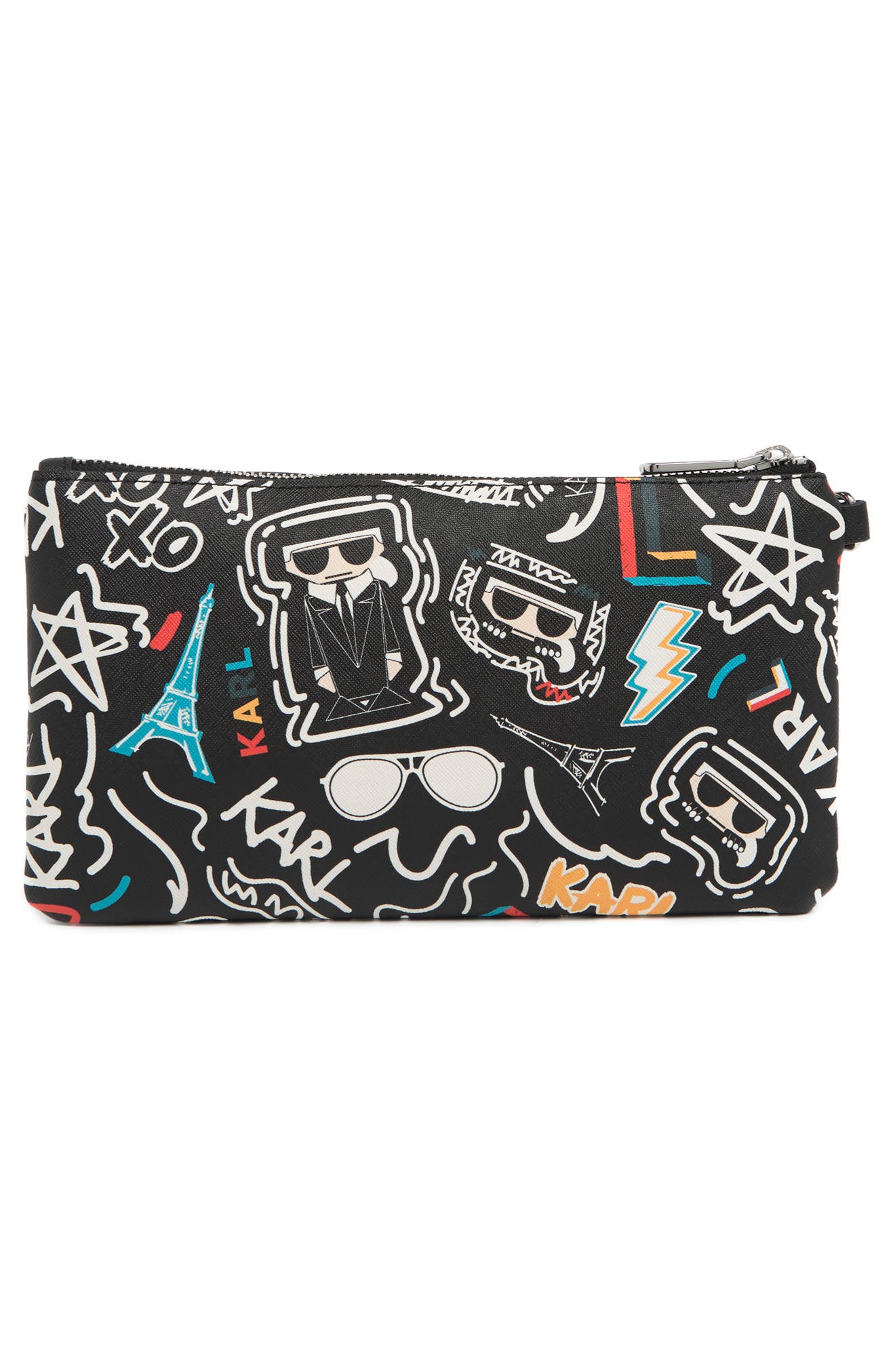 KARL LAGERFELD PARIS Maybelle Printed Wrist Pouch, Alternate, color, 