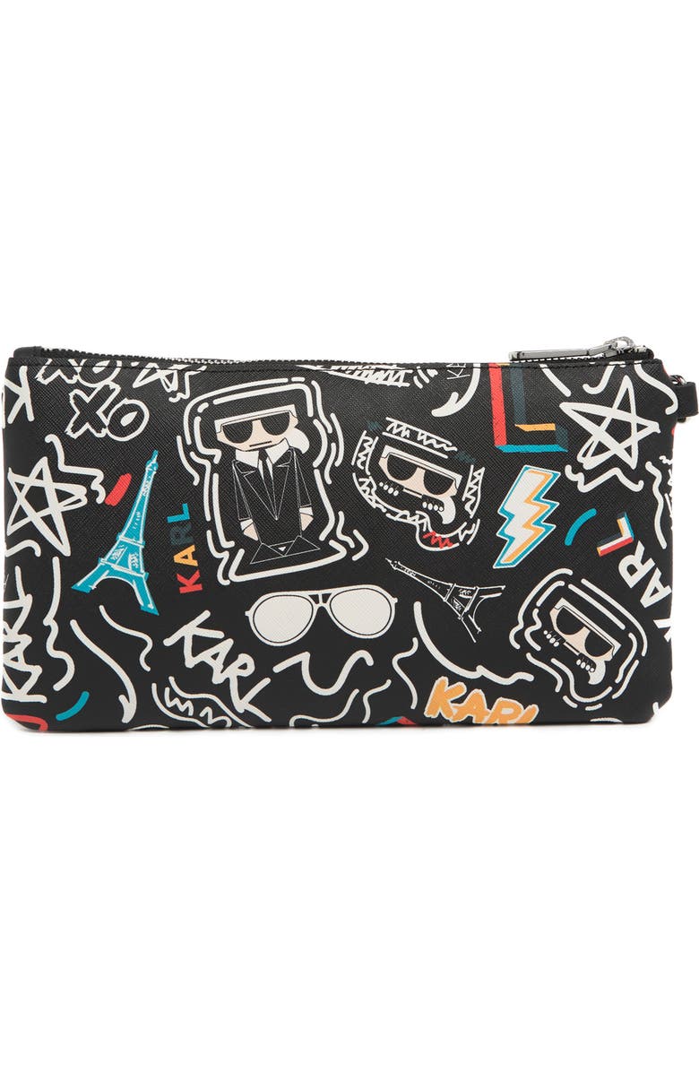 KARL LAGERFELD PARIS Maybelle Printed Wrist Pouch, Alternate, color,