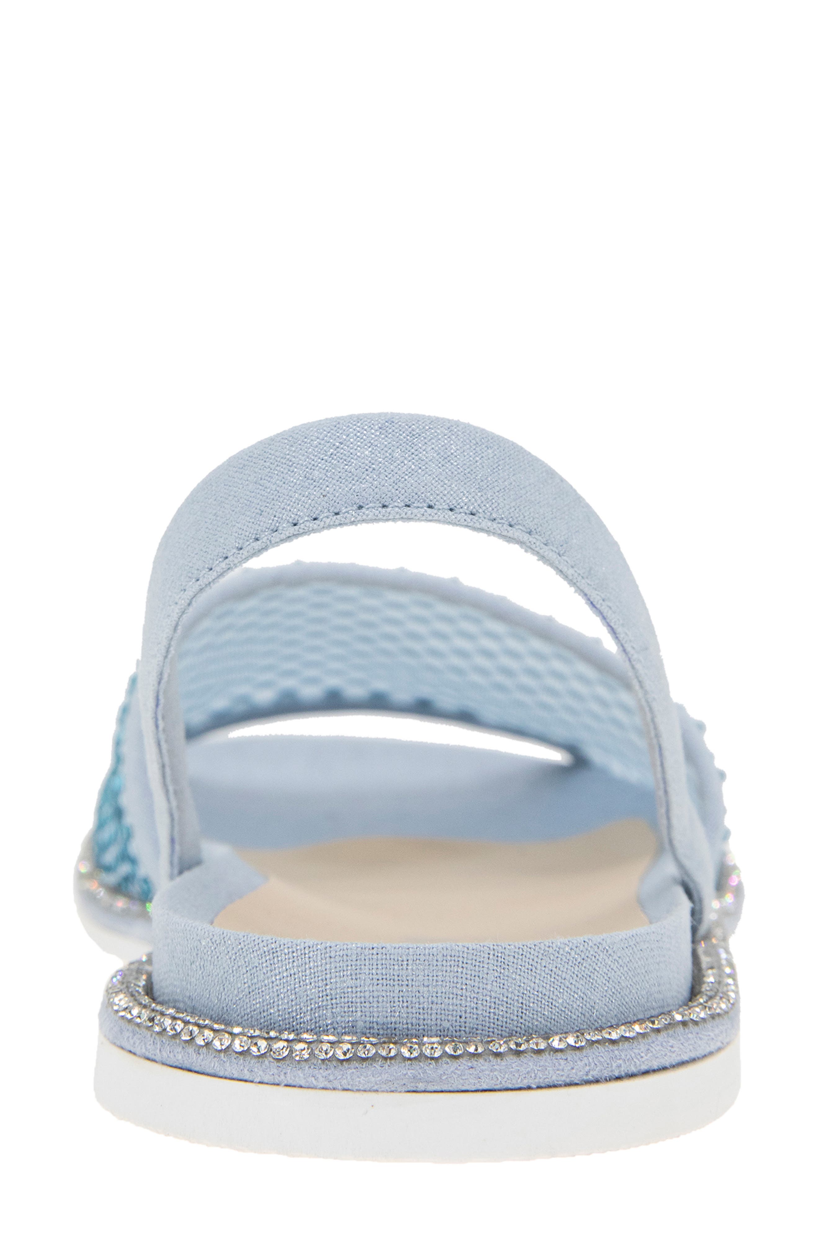 Saavi Rhinestone Mesh Sandal, Alternate, color, SKY BLUE CRYSTAL MESH