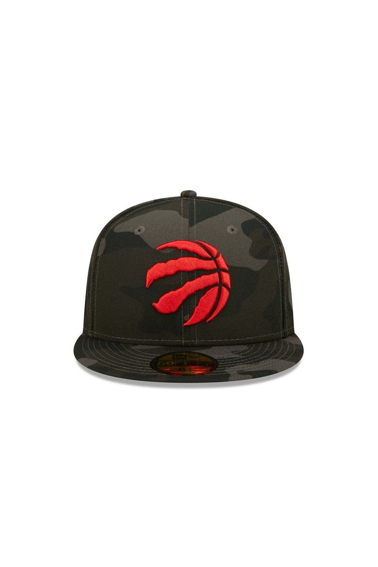 Men's New Era Black Toronto Raptors Camo 59FIFTY Fitted Hat, Alternate, color, Black