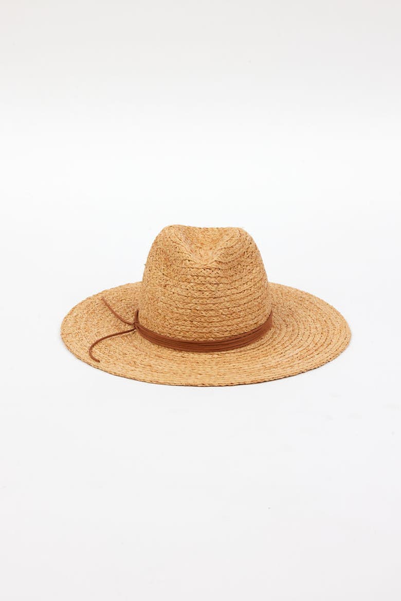 Raffia Braid Continental, Main, color, Natural/Tobacco