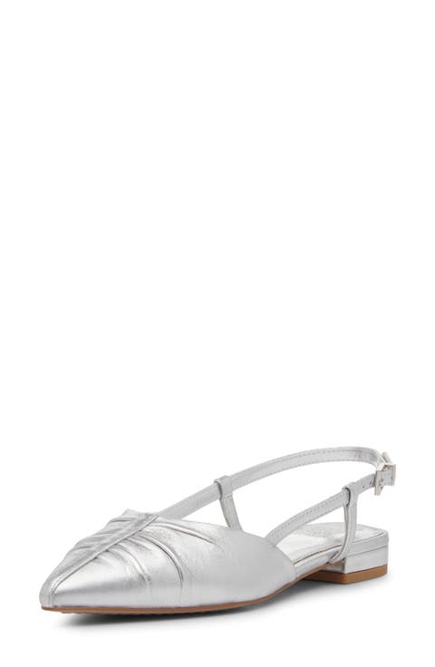 Agnes Pointed Toe Slingback Flat (Women)