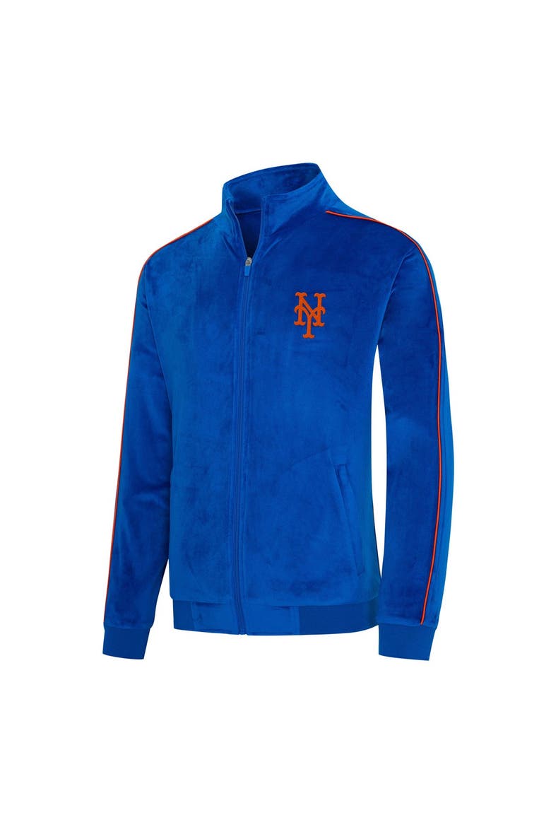Men's College Concepts Royal New York Mets Archives Velour Full-Zip Top, Main, color, Royal