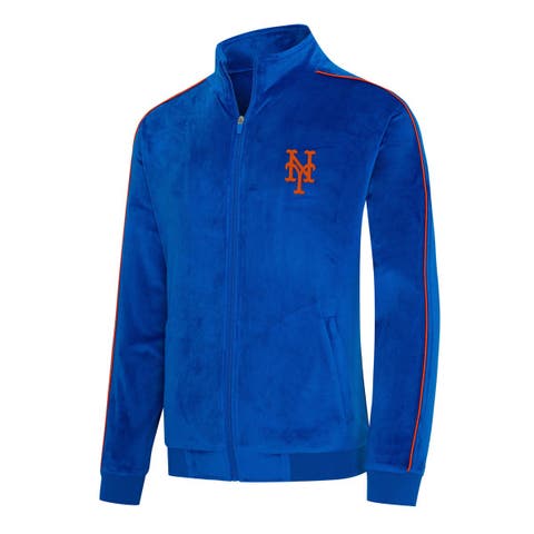 Men's College Concepts Royal New York Mets Archives Velour Full-Zip Top