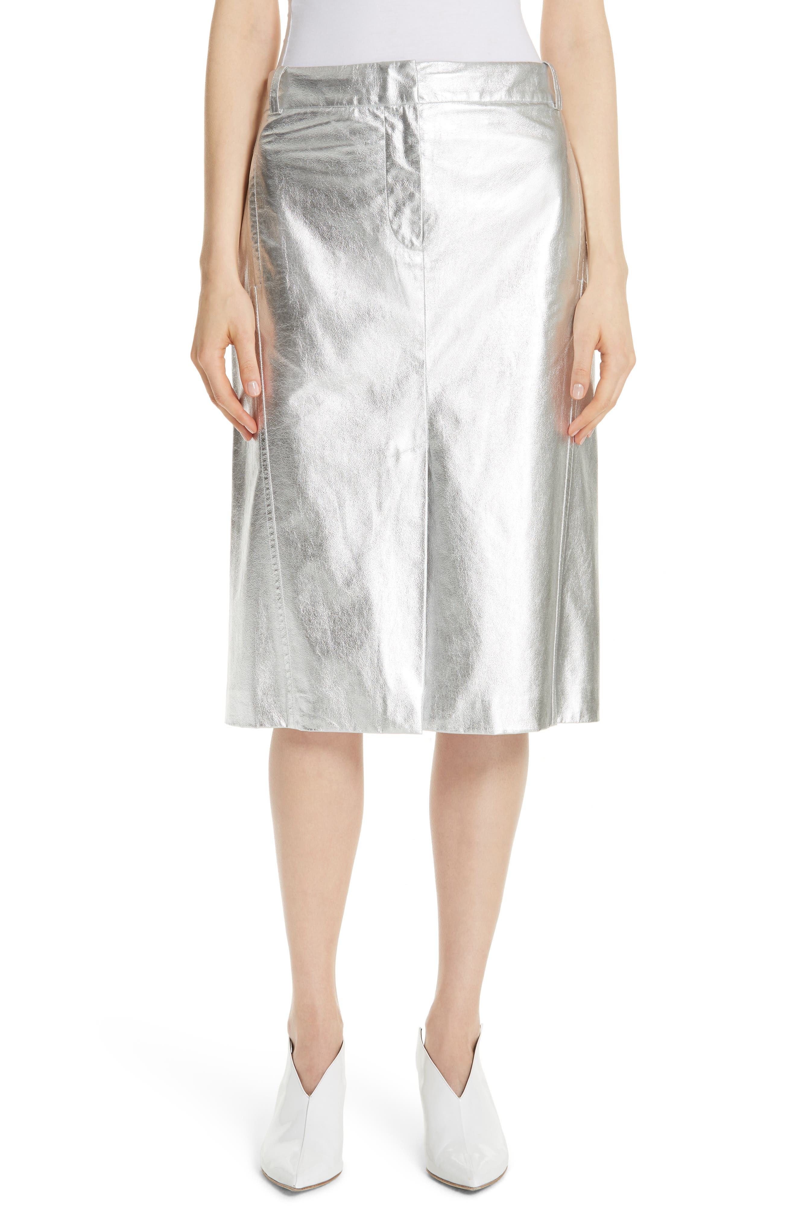 Tech Faux Leather Trouser Skirt